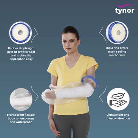 Tynor Cast Cover Arm | White | Universal Size | 1 Unit
