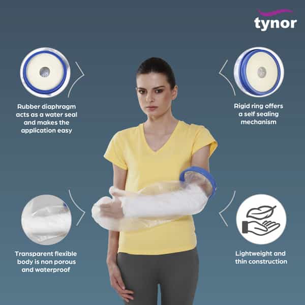 Tynor Cast Cover Arm | White | Universal Size | 1 Unit