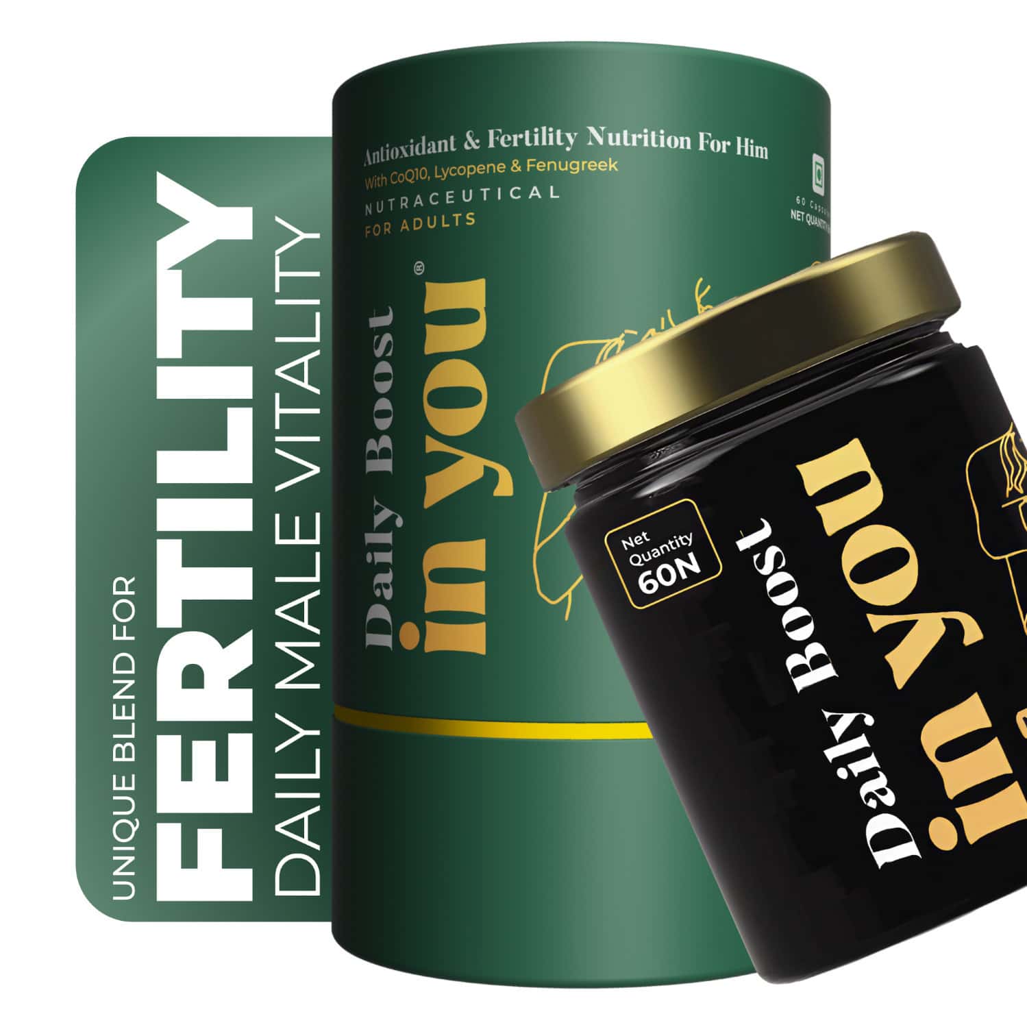 Daily Boost In You-male Fertility Supplement For Men |enhances Sperm Health | Count & Motility|coq10