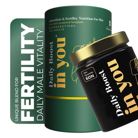 Daily Boost In You-Male Fertility Supplement For Men |Enhances Sperm Health | Count & Motility|Coq10