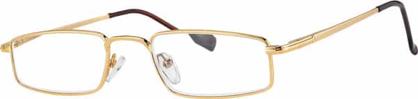 Klar Eye Full Rim Rectangle Reading Glasses Men And Women Powers +0.75 To +3.50+2.50 Power Gold