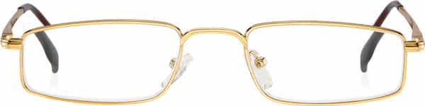 Klar Eye Full Rim Rectangle Reading Glasses Men And Women Powers +0.75 To +3.50+2.50 Power Gold