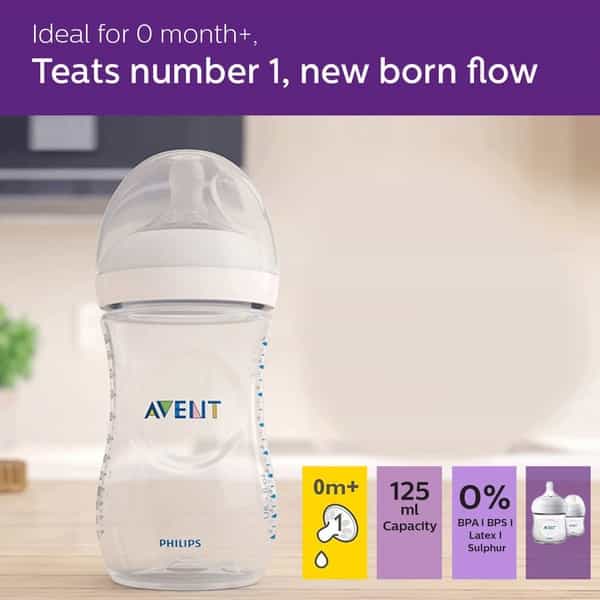 Philips Avent Natural 2.0 Bottle 125Ml Pack Of 2 India Scf030/20