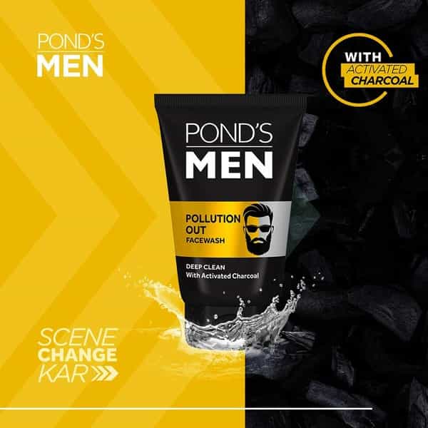 Pond's Men Pollution Out Activated Charcoal Deep Clean Facewash - 100 G