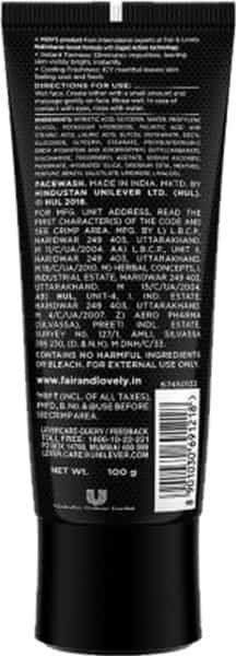 Fair & Lovely Mens Instant Fairness Rapid Action Face Wash-100 G