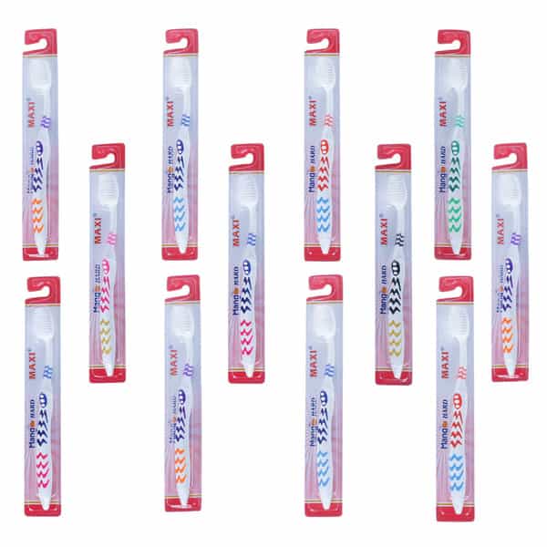Maxi Mango Hard Toothbrush (Pack Of 12)