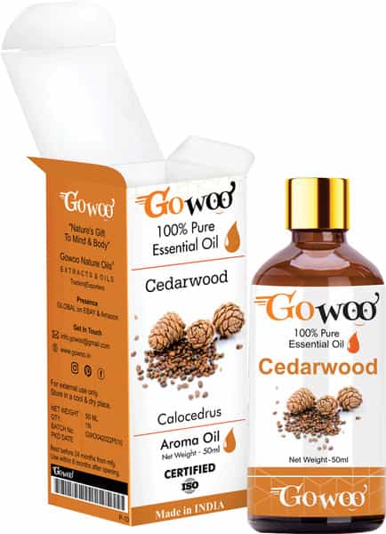 Go Woo 100% Pure Cedarwood Oil Virgin & Undiluted 50 Ml