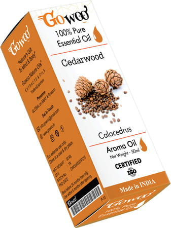 Go Woo 100% Pure Cedarwood Oil Virgin & Undiluted 50 Ml