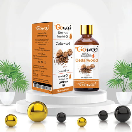 Go Woo 100% Pure Cedarwood Oil Virgin & Undiluted 50 Ml