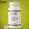 Inlife Biotin 10000Mcg Tablets Vitamin B7 For Hair Growth Supplement - 60 Tablets For Men And Women