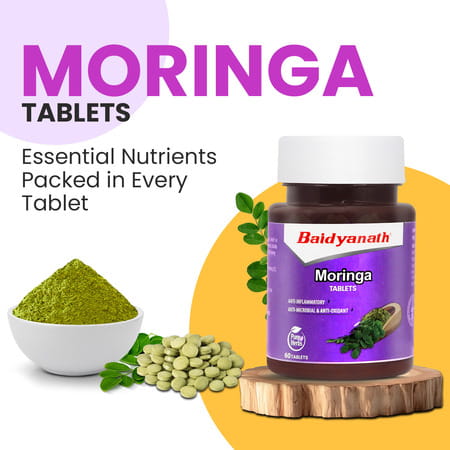Baidyanath Moringa Tablets 60 Tablets (Pack Of 1) - For Overall Health And Wellness (60 Tablets)
