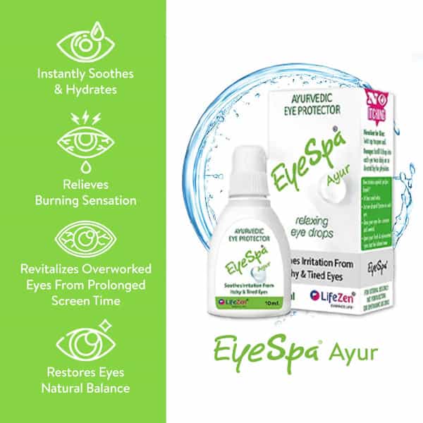 Eyespa Ayurvedic Eye Drops With Triphala | Rose Water | Bhringraj & Honey | 10 Ml (Pack Of 2)