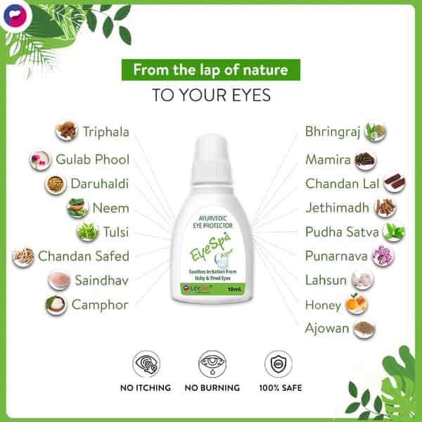 Eyespa Ayurvedic Eye Drops With Triphala | Rose Water | Bhringraj & Honey | 10 Ml (Pack Of 2)