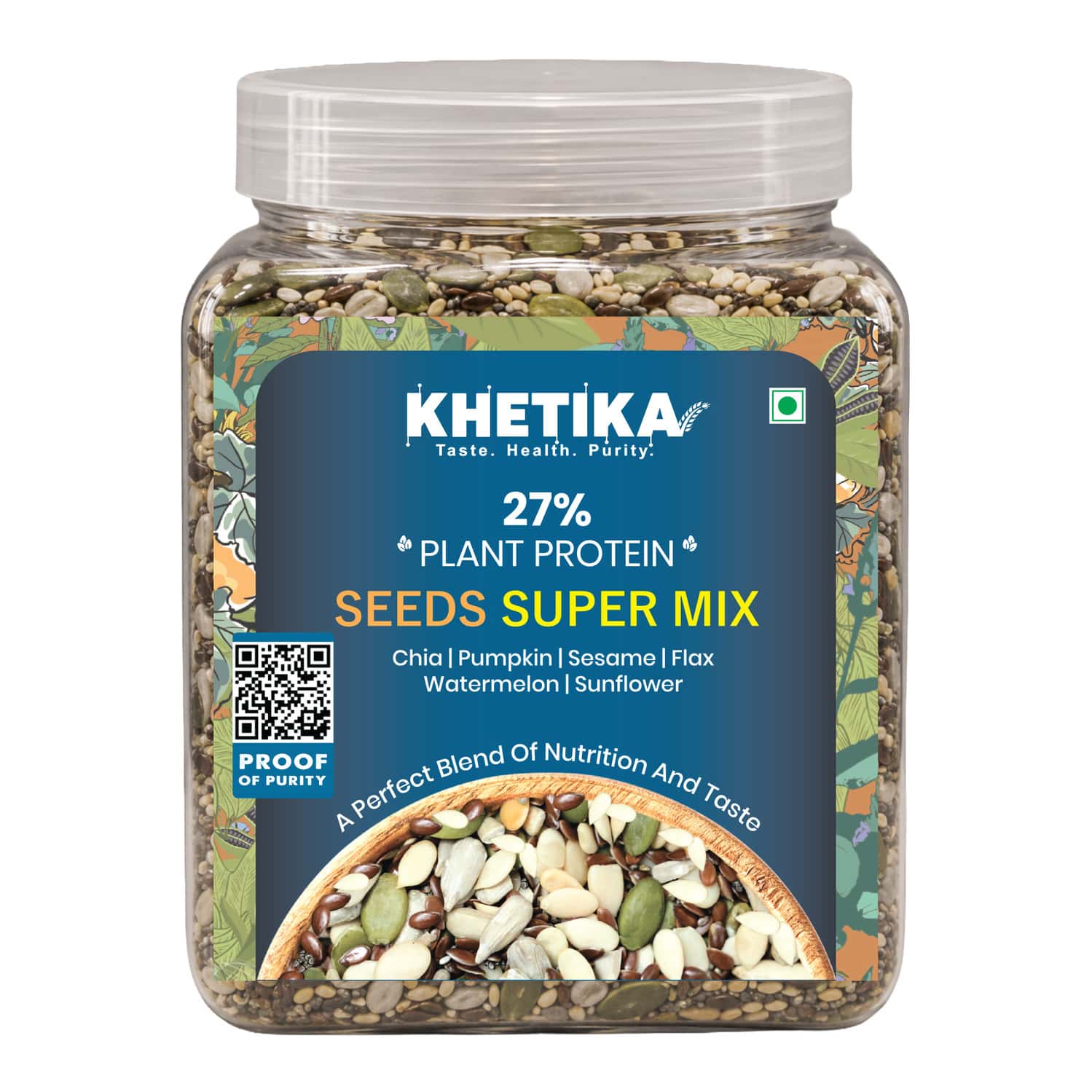 Khetika Premium Seeds Super Mix Jar - 450g