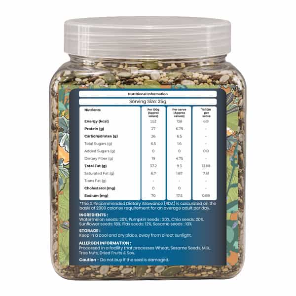 Khetika Premium Seeds Super Mix Jar - 450G