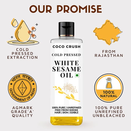 Coco Crush Cold Pressed White Sesame Oil - 100ml