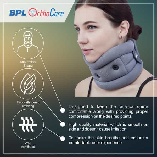 Bpl Orthocare Soft Cervical Collar Grey - Xl - 1Pc