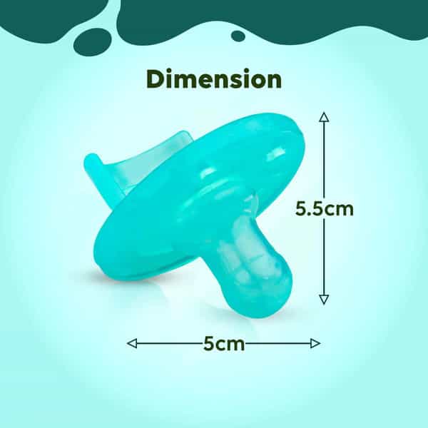 Luvlap Baby Soother Cum Pacifier 100% Food Grade Silicone 3 Months+ Green Pack Of 2