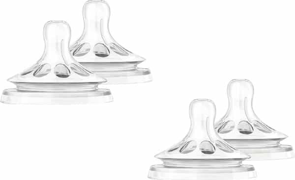 Philips Avent Bpa Free Natural Medium Flow Nipples(3 Month+)(Pack Of 2) 4 Nipple