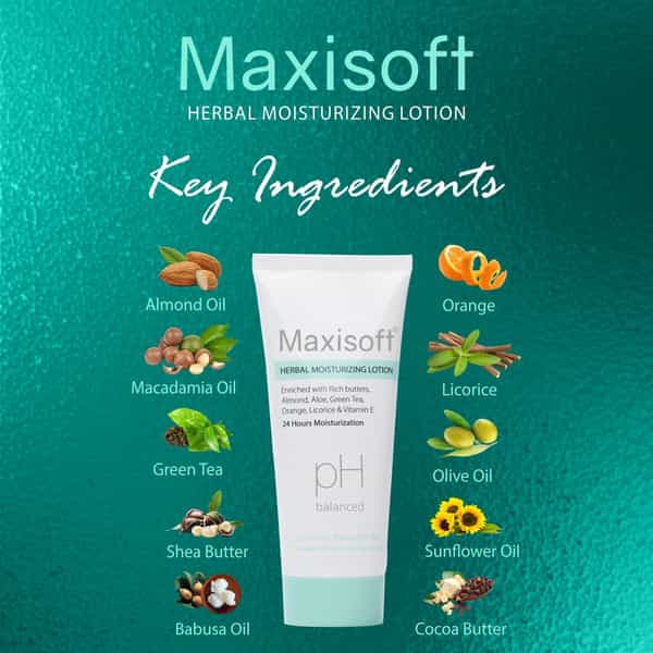 Maxisoft Herbal Moisturizing Lotion | 24 Hours Moisturization | Tube | 100 Ml | Pack Of 2