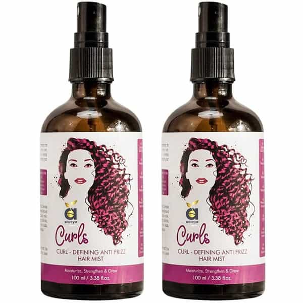 Anveya Men's And Women's Curls Hair Mist Spray 100Ml X Pack Of 2