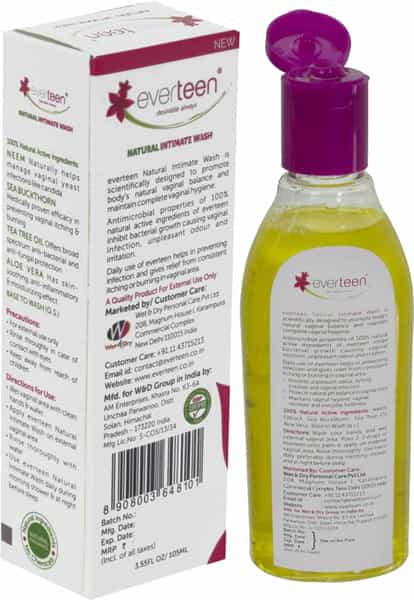 Everteen Natural Intimate Wash For Feminine Hygiene In Women - 1 Pack- 105Ml
