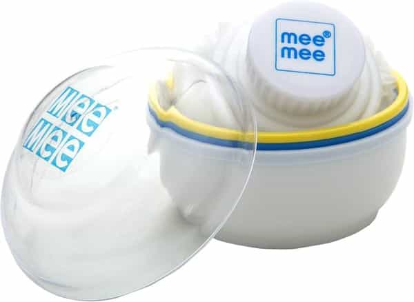 Mee Mee Premium Powder Puff With Powder Storage (Blue)
