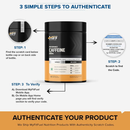 Myfitfuel Performance Caffeine | (200Mg) | 120 Capsules