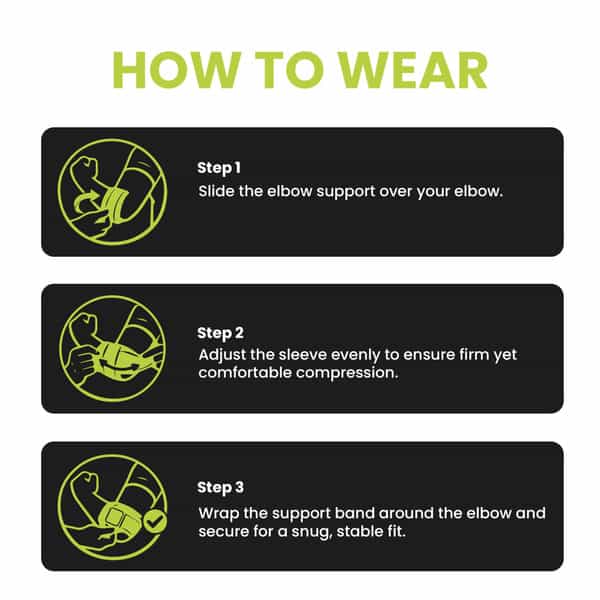Actifit Elbow Support With Adjustable Band - Compression Brace For Pain Relief Sports Gym - Size Xl