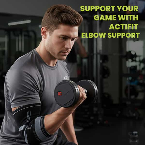 Actifit Elbow Support With Adjustable Band - Compression Brace For Pain Relief Sports Gym - Size Xl