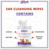 Petvit Ear Cleansing Wipes For Dogs And Cats To Remove Odors & Wax From Ear -50 Wipes | Pack Of 2