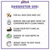 Petvit Ear Cleansing Wipes For Dogs And Cats To Remove Odors & Wax From Ear -50 Wipes | Pack Of 2