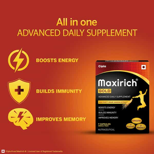 Maxirich Gold Advanced Daily Supplement (7 Capsules)