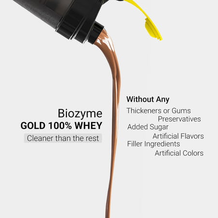 Muscleblaze Biozyme Gold Whey (Choco Hazelnut | 5x35g) | Monk Fruit Sweetened