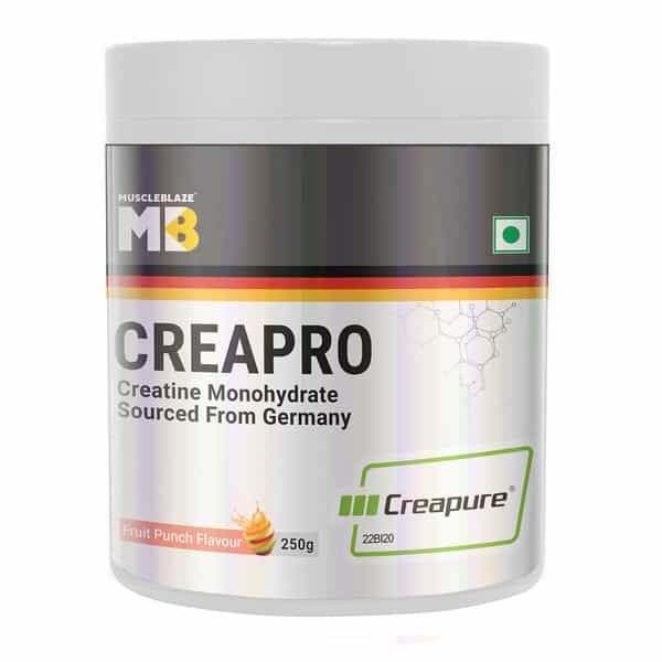 Muscleblaze Creapro Creatine Monohydrate Powder With Creapure | Fruit Punch (62 Servings | 250G)