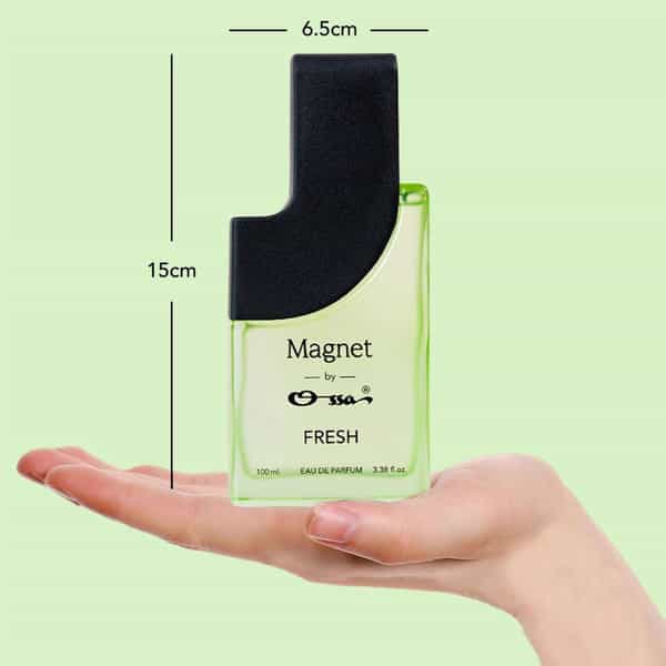 Ossa Magnet Fresh Unisex Eau De Parfum With Lemon | Patchouli | Cedarwood | Musk | Amber | 100Ml