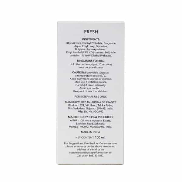 Ossa Magnet Fresh Unisex Eau De Parfum With Lemon | Patchouli | Cedarwood | Musk | Amber | 100Ml