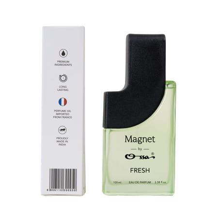 Ossa Magnet Fresh Unisex Eau De Parfum With Lemon | Patchouli | Cedarwood | Musk | Amber | 100Ml