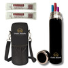 Outer Woods Insulin Cooler Bottle Case With 10 Mini Ice Gel Packs | 20+ Hrs Cooling | Large - Black