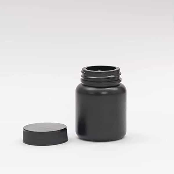 Patco - 85Ml Black Hdpe Empty Bottle For Capsules & Tablets - For Ayurvedic Powder Storage (50 Pcs)