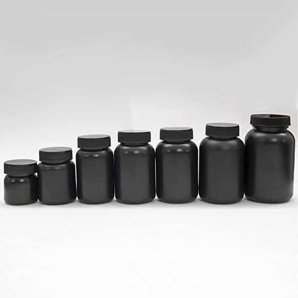 Patco - 85Ml Black Hdpe Empty Bottle For Capsules & Tablets - For Ayurvedic Powder Storage (50 Pcs)