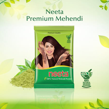 Neeta Mehendi Powder 500g | 100% Natural Henna Mehandi Powder For Hair | Hand & Feet