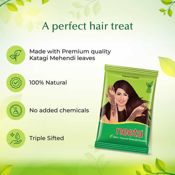 Neeta Mehendi Powder 500G | 100% Natural Henna Mehandi Powder For Hair | Hand & Feet