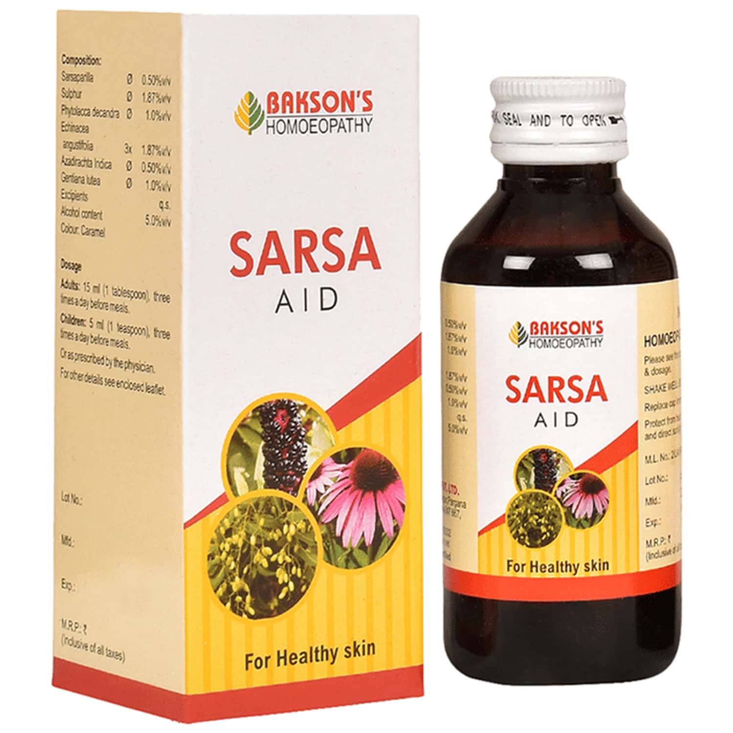 Baksons Homoeopathy Sarsa Aid Syrup 115 Ml