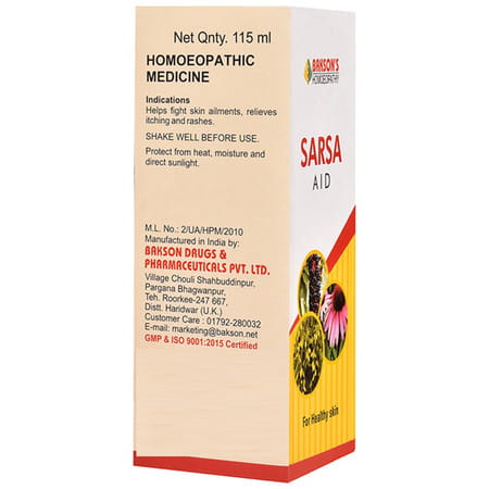 Baksons Homoeopathy Sarsa Aid Syrup 115 Ml
