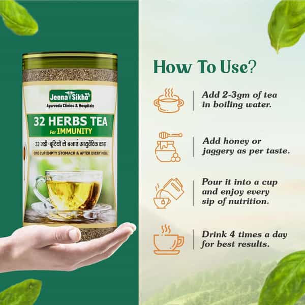 Jeena Sikho 32 Herbs Tea | For Body Detox | Weght Loss & Wellness | 250Gm