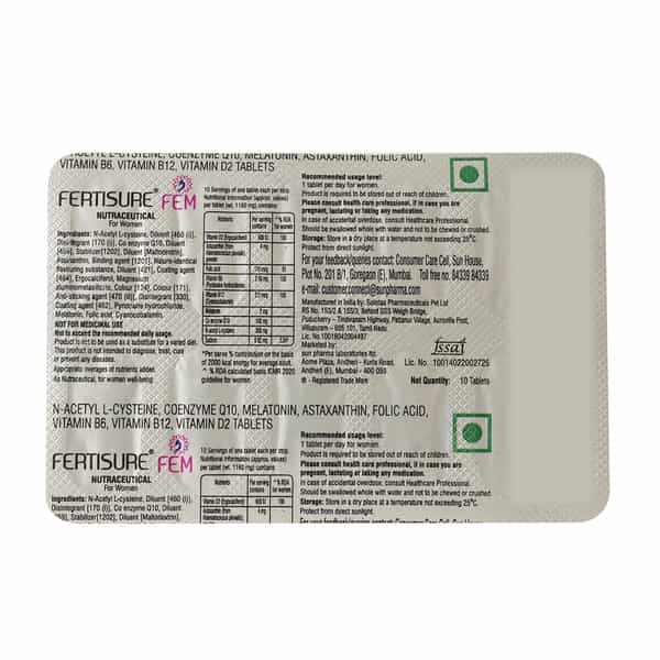 Fertisure Fem Strip Of 10 Tablets
