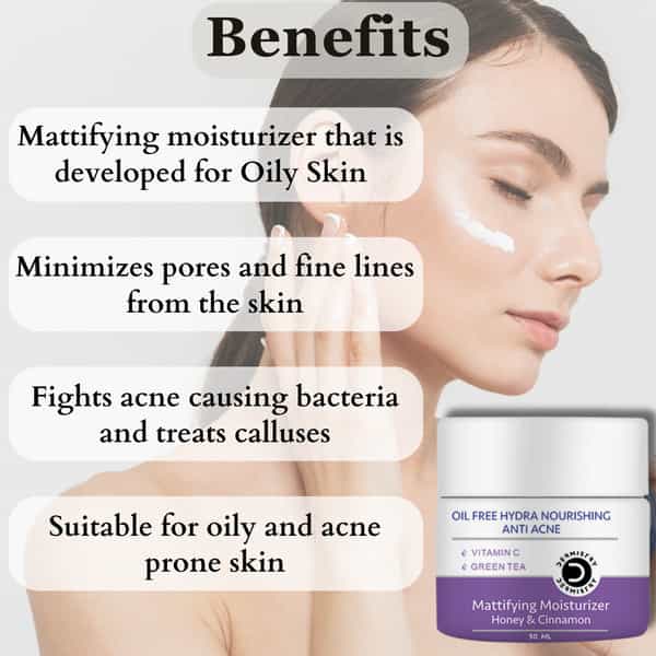 Dermistry 1% Salicylic Acid Oil Free Water Based Moisturizer Face Gel Oily Acne Pimple Prone Skin