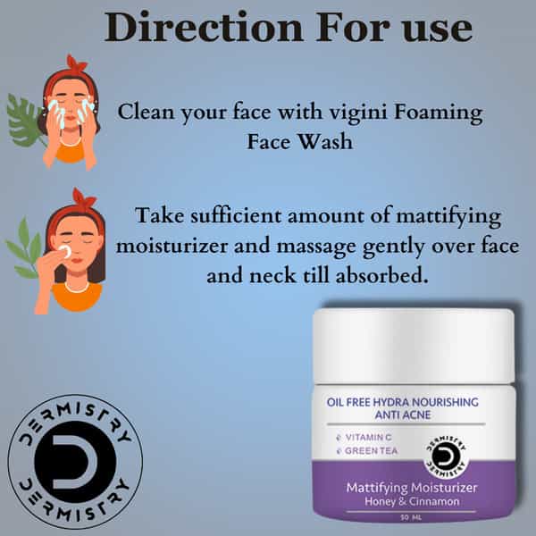 Dermistry 1% Salicylic Acid Oil Free Water Based Moisturizer Face Gel Oily Acne Pimple Prone Skin
