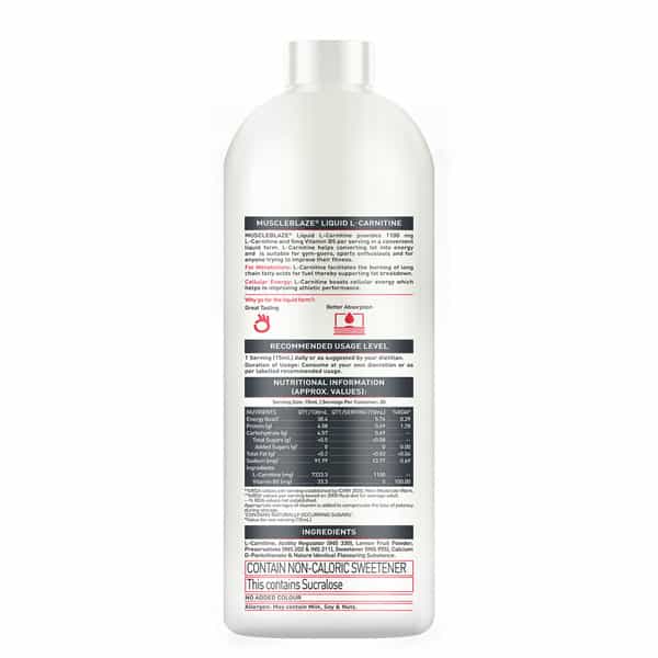 Muscleblaze Liquid L-Carnitine 450 Ml (Lemon Lime)